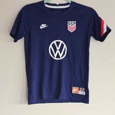 Nike Dri-Fit Boys M Blue USMNT 2024 Strike Training Soccer Shirt Top Medium