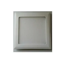 9 in. White Recessed Ceiling Light Square Trim with Glass Albalite Lens 4 pack
