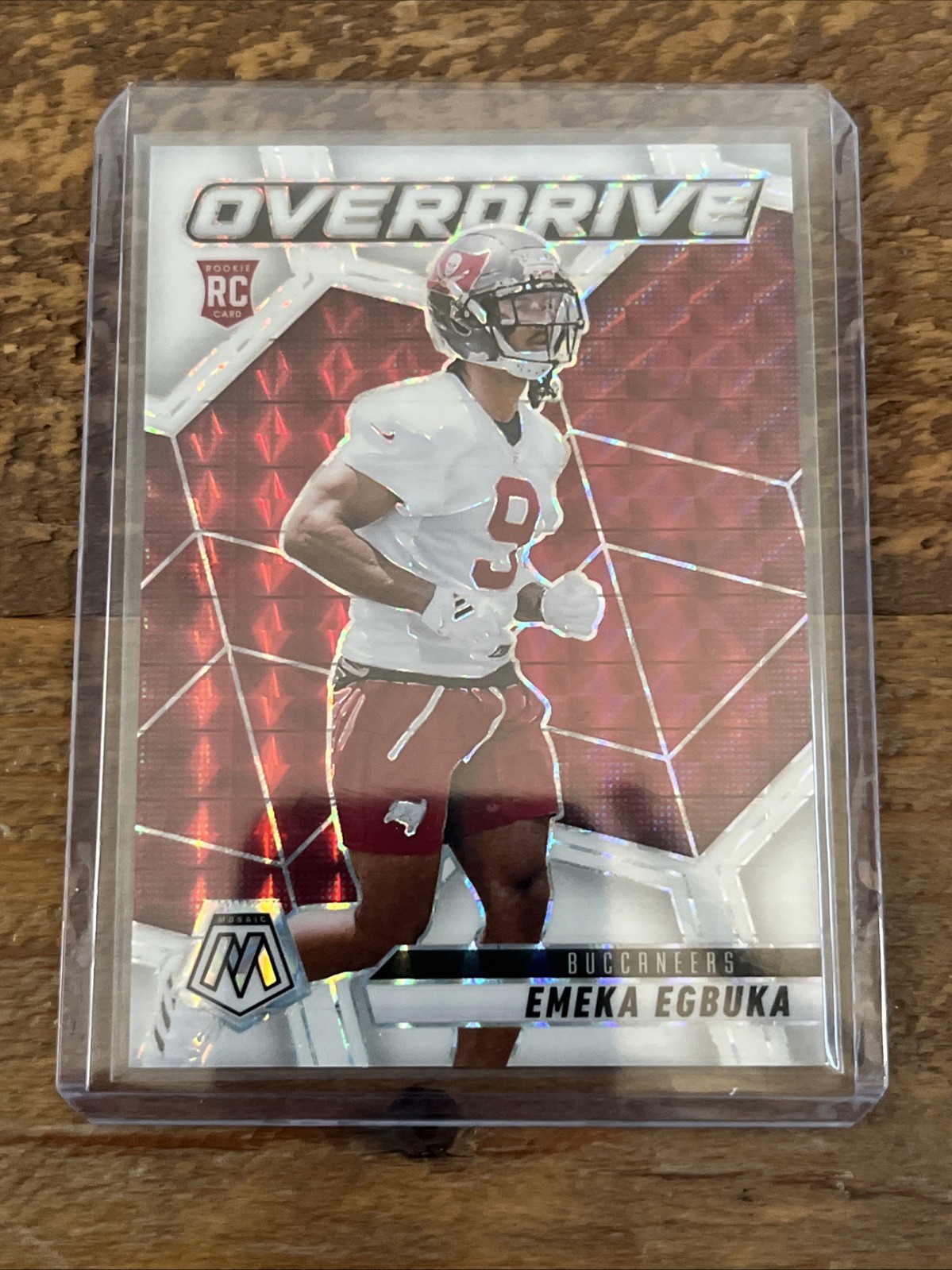2025 Mosaic Emeka Egbuka WHITE Overdrive /25 Rookie SSP 🔥 No. 5 Buccaneers