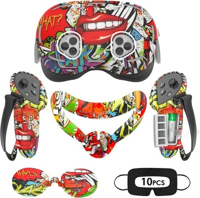 Rechale Silicone Set Compatible with Oculus/Meta Quest 3S - Street Graffiti 