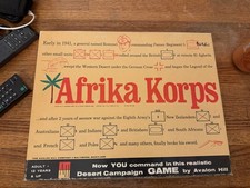 Afrika Korps Board Game Avalon Hill 1964 WWII...