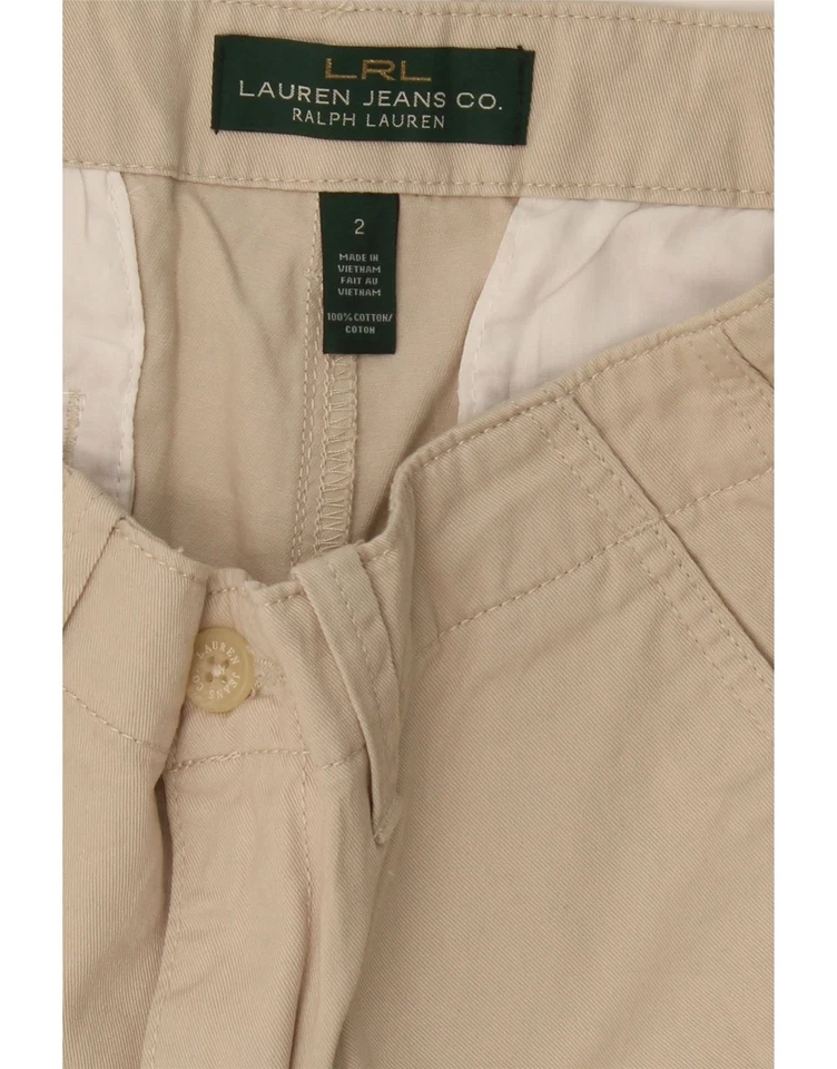 Pantalones Cortos Chinos Ralph Lauren Mujer US 2 XS W30 Beige Algodón DC01 Foto 3 de 3