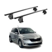 Stahl DachträGer FüR Skoda Fabia III 2014-2021 TÜV AbschließBar 2Tlg Schwarz