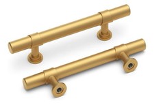 HOMDIY 10 Pack Matte Gold Cabinet Handles 3  ...