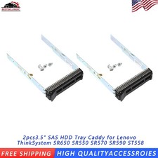 2Pcs 3.5'' LFF HDD Tray Caddy Fit Lenovo SR550 SR650 SR850 SR950