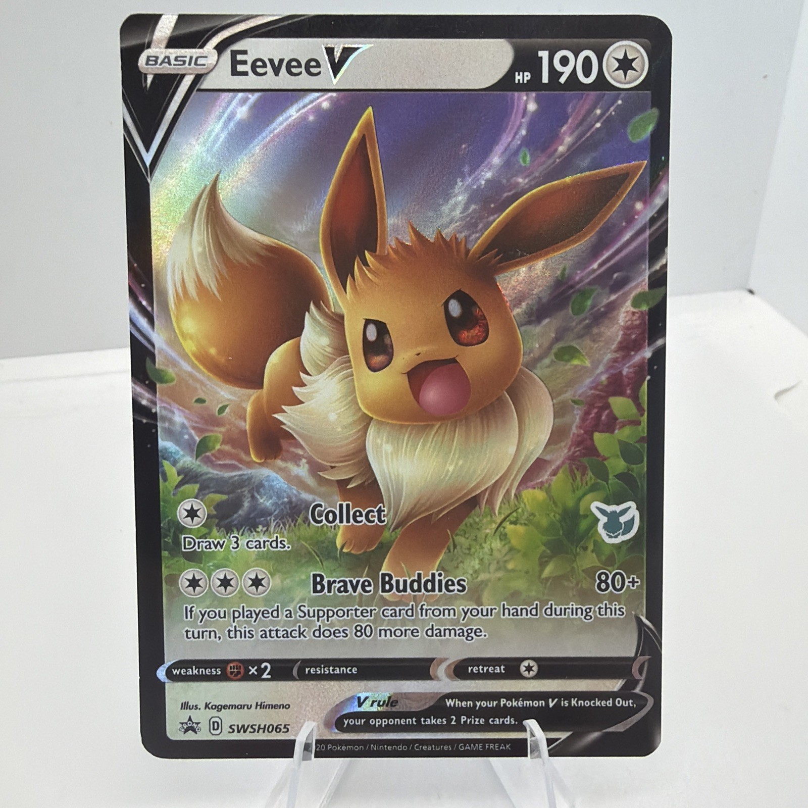 Eevee V (Eevee Stamped) SWSH065 Battle Academy 2022 Holo Pokemon Promo RARE M/NM