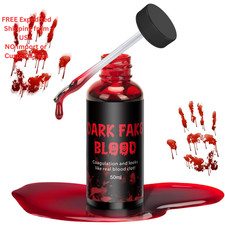 Halloween 50ml Fake Blood Washable Cosplay for Zombie Costume Makeup 50ml, Red