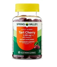 Spring Valley Tart Cherry with Vitamin C Supplement Gummies 1200 mg 60 Count
