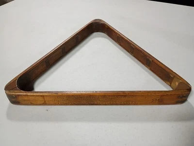 Vintage Brunswick Billiards Balke Collender Co 2 1/4" Pool Table Triangle Rack - Image 1 of 4