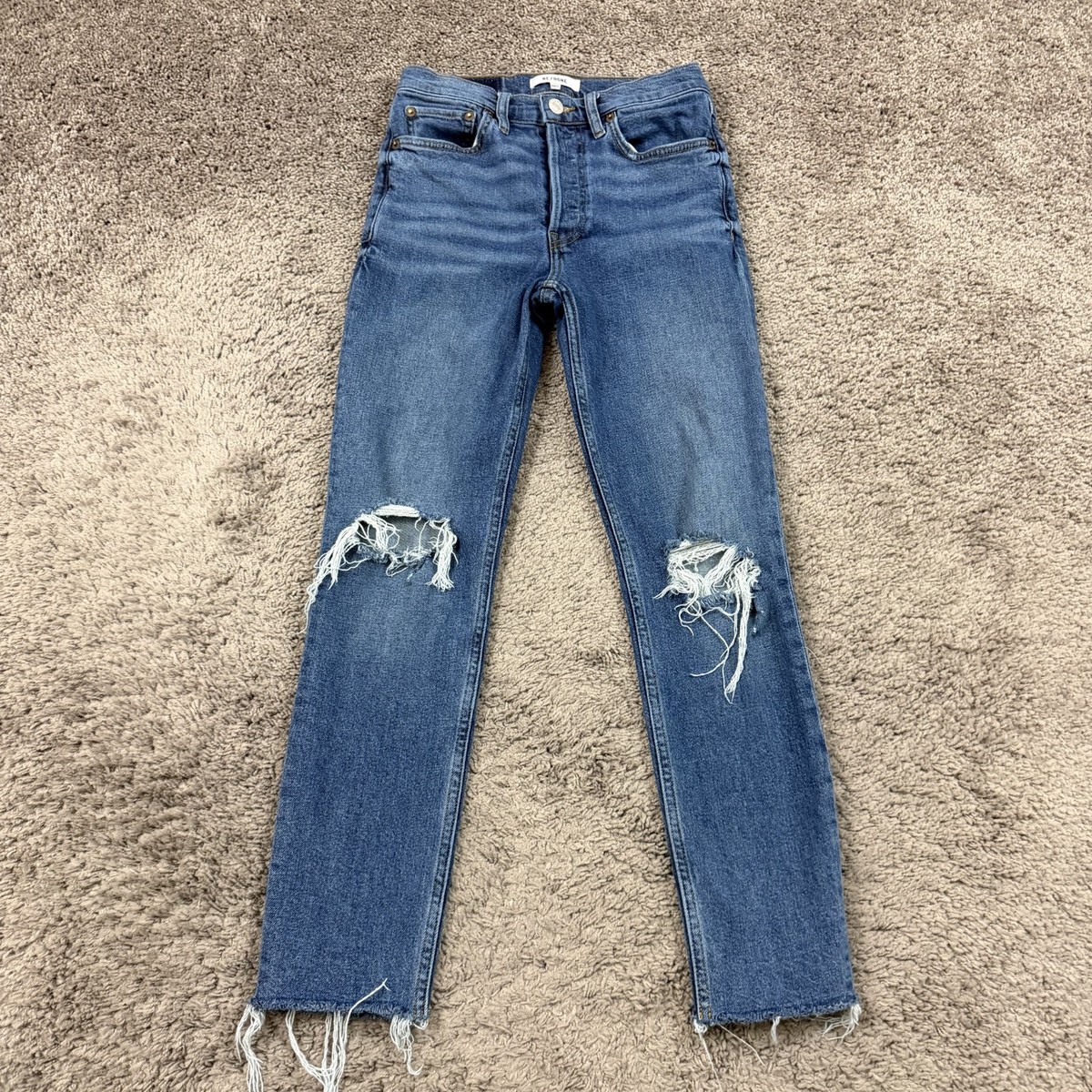 Redone Jeans Women 25 Skinny Ankle Crop High Rise Stretch 