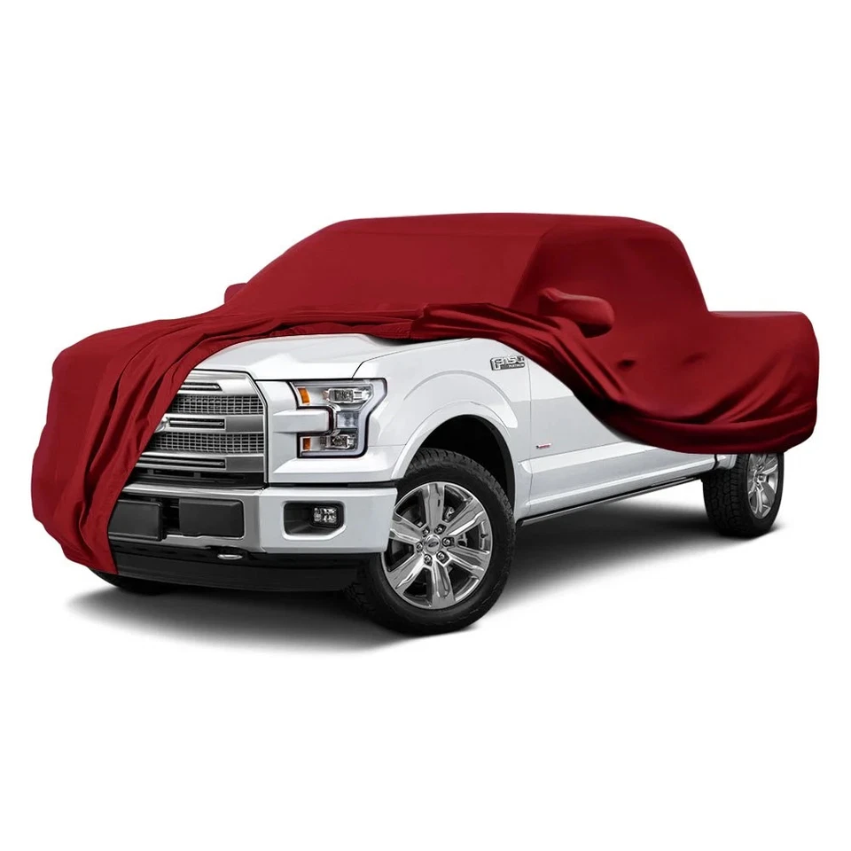 For Chevy Colorado 04-12 Satin Stretch Indoor Pure Red Custom Car Cover Foto 2 de 4