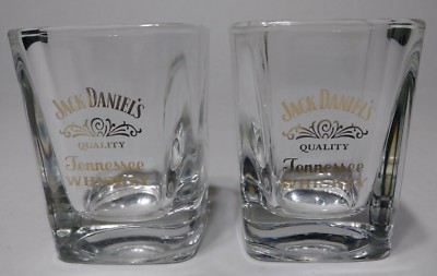 JACK DANIEL'S Shot Glasses - Quality Tennessee Whiskey - Set of 2