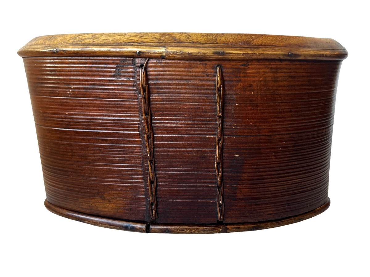 Thai Akha Hill Tribe Tobacco Box 1900s - 20th Century Rattan Bamboo Antique 
