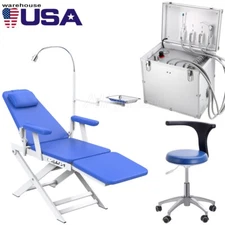 Unidad de entrega dental portatil con compresor de aire succión/silla/taburete