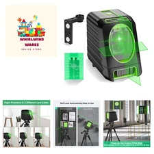 Self-leveling Laser Level - 150ft/45m Outdoor Green Cross Line with Vertical ...