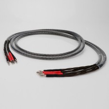 2x OFC Silver Plated Audio Speaker Cables Banana to Banana Plug Loudspeaker Line