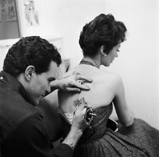 Vintage Tattoo Image 14 x 11" Photo Print