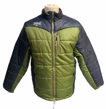 Everlast Women's Short Jacket Coat Green & Blue Pockets Fleece Lined Large Bnwt
