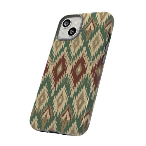 Ikat Pattern Phone Case, Boho Chic Tech Accessory, Tough Cover Mobile Case - 第 63/239 張圖片
