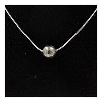 Halskette 1 Perle Pyrit Aus Spanien 8 Mm Edelstahlkette.