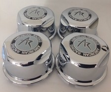 4 American Racing Plastic Chrome Snap In Center Caps 1307100s