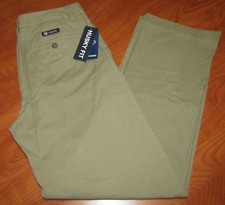 NEW CHAPS BOYS DARK BEIGE KHAKI PANTS SZ 12 HUSKY 14 HUSKY