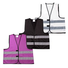 Signalweste Sicherheitsweste Warnweste Allflash versch. Farben lila schwarz weiß