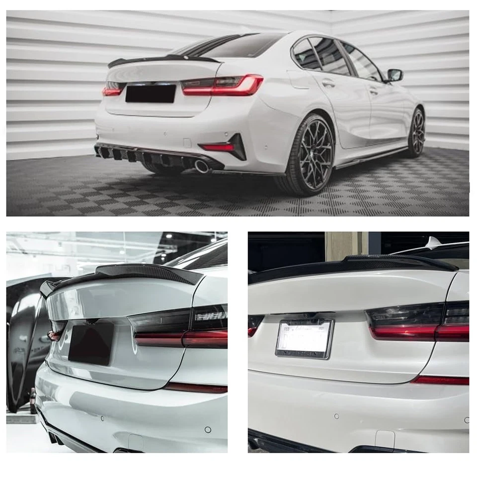 Спойлер крыло на багажник из углеродного волокна в стиле M4 для 2012–2018 BMW 3 серии F30 M4 F80 - Изображение 2 из 4