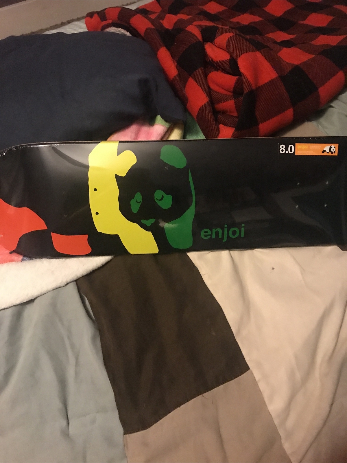 Enjoi Skateboard Deck Rasta Panda 8.0