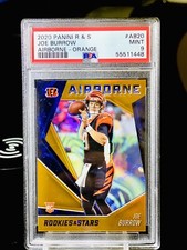 2020 Rookies & Stars Joe Burrow Airborne /25 PSA 9 RC Prizm Refractor Orange