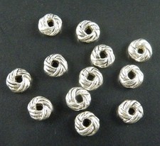 500pcs Tibetan Silver Round Flower Spacer Beads 6x2.5mm 1486