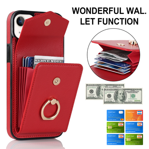 Luxury Leather Wallet Case Cover For iPhone 16 15 14 13 12 11 Pro Max XR 8 Plus - Picture 45 of 75