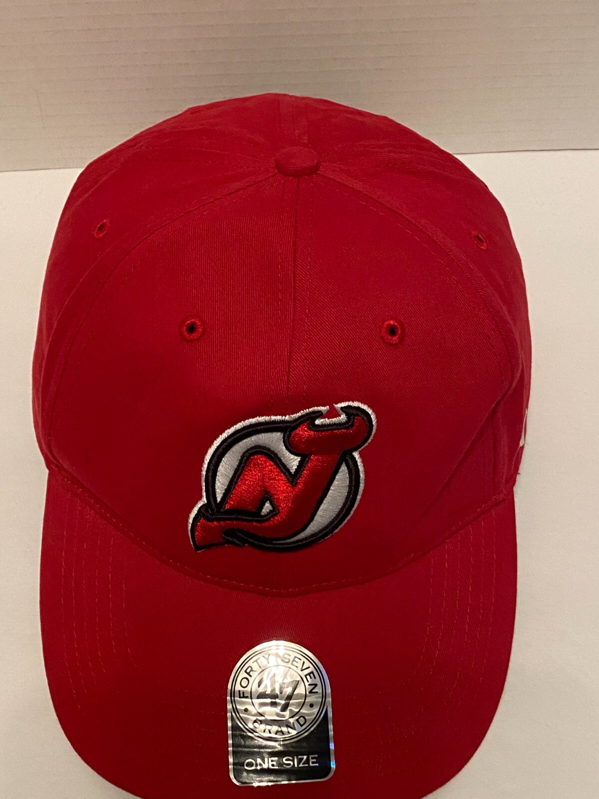New Jersey Devils Red Adjustable Hat Embroidered … - image 5