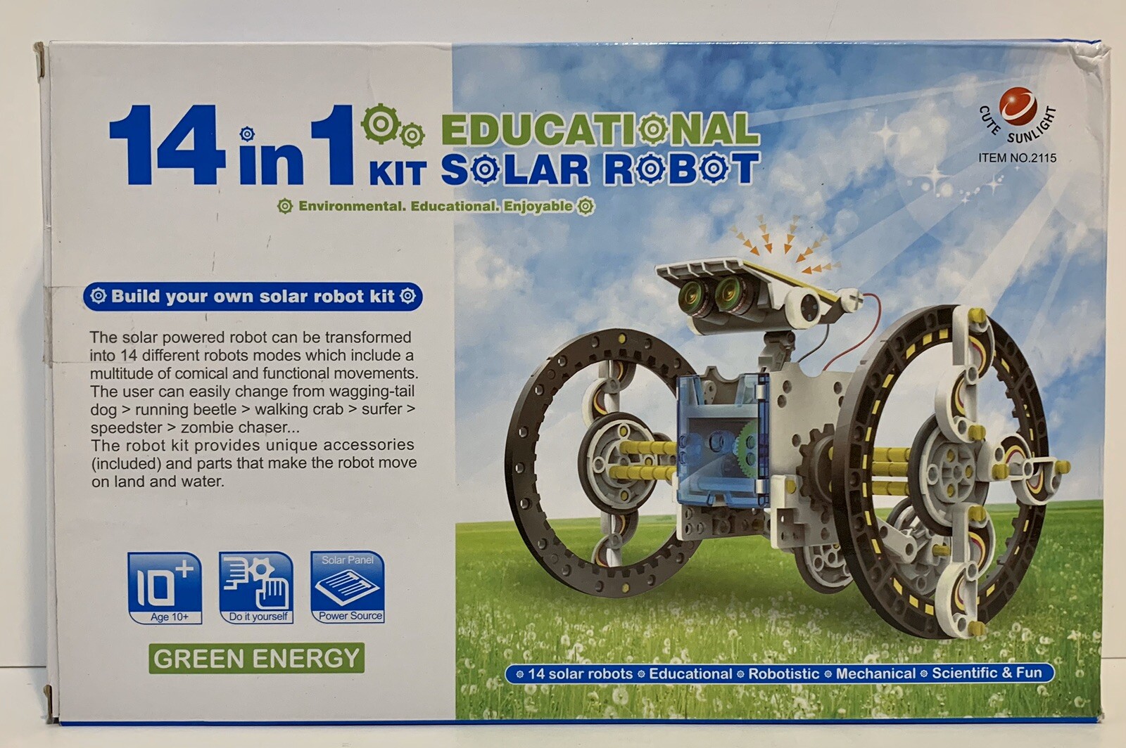 build your own solar robot 14 in 1