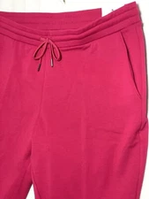 IZOD Jogger Unisex Pants Classic Fleece Soft Drawstring 2 Pockets Rubine Red XXL