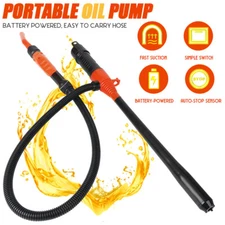 Battery Powered Electric Fuel Transfer Siphon Pump Gas Oil Water Liquid 2.4 GPM