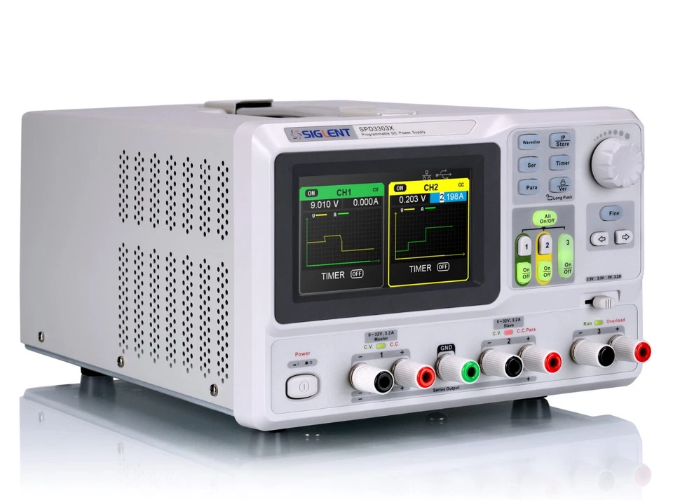 Siglent SPD3303X-E Programmierbares Labornetzteil 2x0-32V/0-3A + 1x(2V5 3V3 5V) - Bild 2 von 4