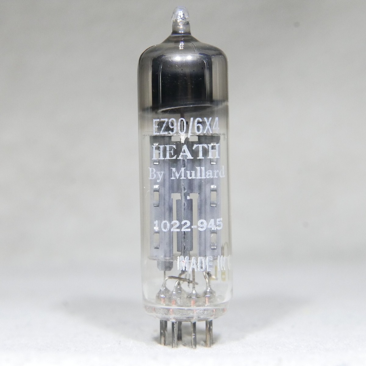 NOS/NIB Mullard 6X4/EZ90 O-Getter Gray Plate Rectifier Made in