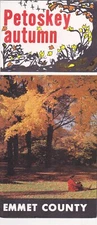 c1980 Emmet County Petoskey Region Map and Guide Brochure