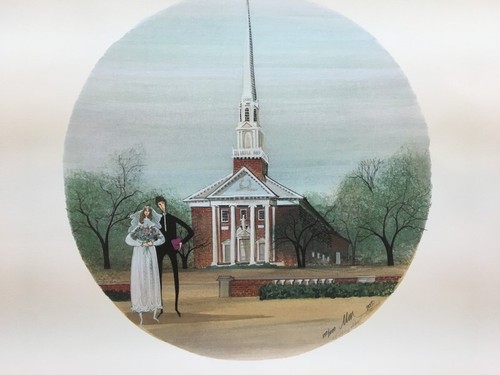 P Buckley Mooskapelle Hochzeit 1990 signierter & nummerierter Kunstdruck - Bild 3 von 3