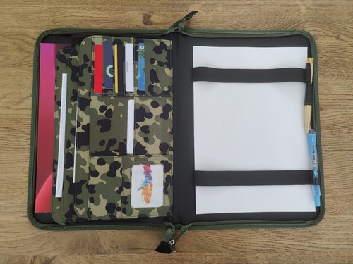 Camo Schreibmappe A4 reißverschluss Aktenmappe Konferenzmappe Dokumentenmappe