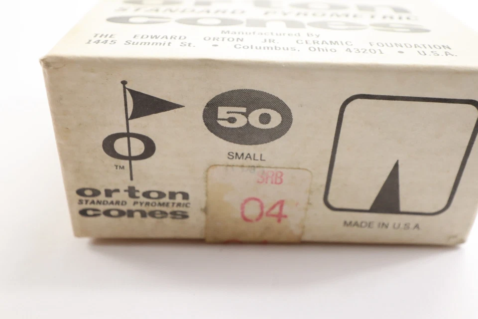 Box Of 50 Orton Small 1 1/8" Standard Pyrometric Cones Size #04 New NOS - Image 2 of 4