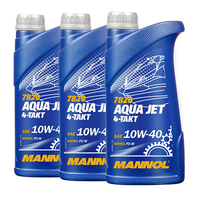 MANNOL 7820 4-Takt Aqua Jet SAE 10W-40 Jetski Motoröl NMMA FC-W, 3x1 Liter
