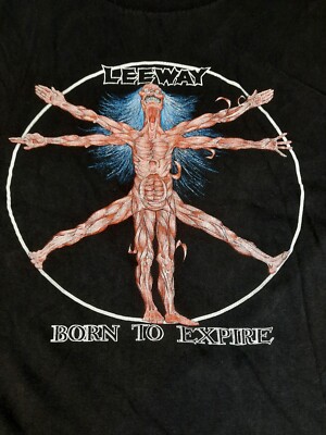 LEEWAY Born To Expire Band T Shirt 4XL NYHC Thrash Crossover LEEWAY Born To Expire Band T Shirt 4XL NYHC Thrash Crossover