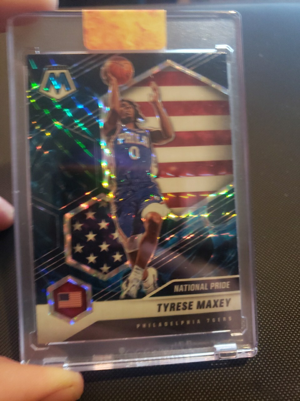 2020-21 Panini Mosaic National Pride Genesis Prizm Tyrese Maxey #259 Rookie RC