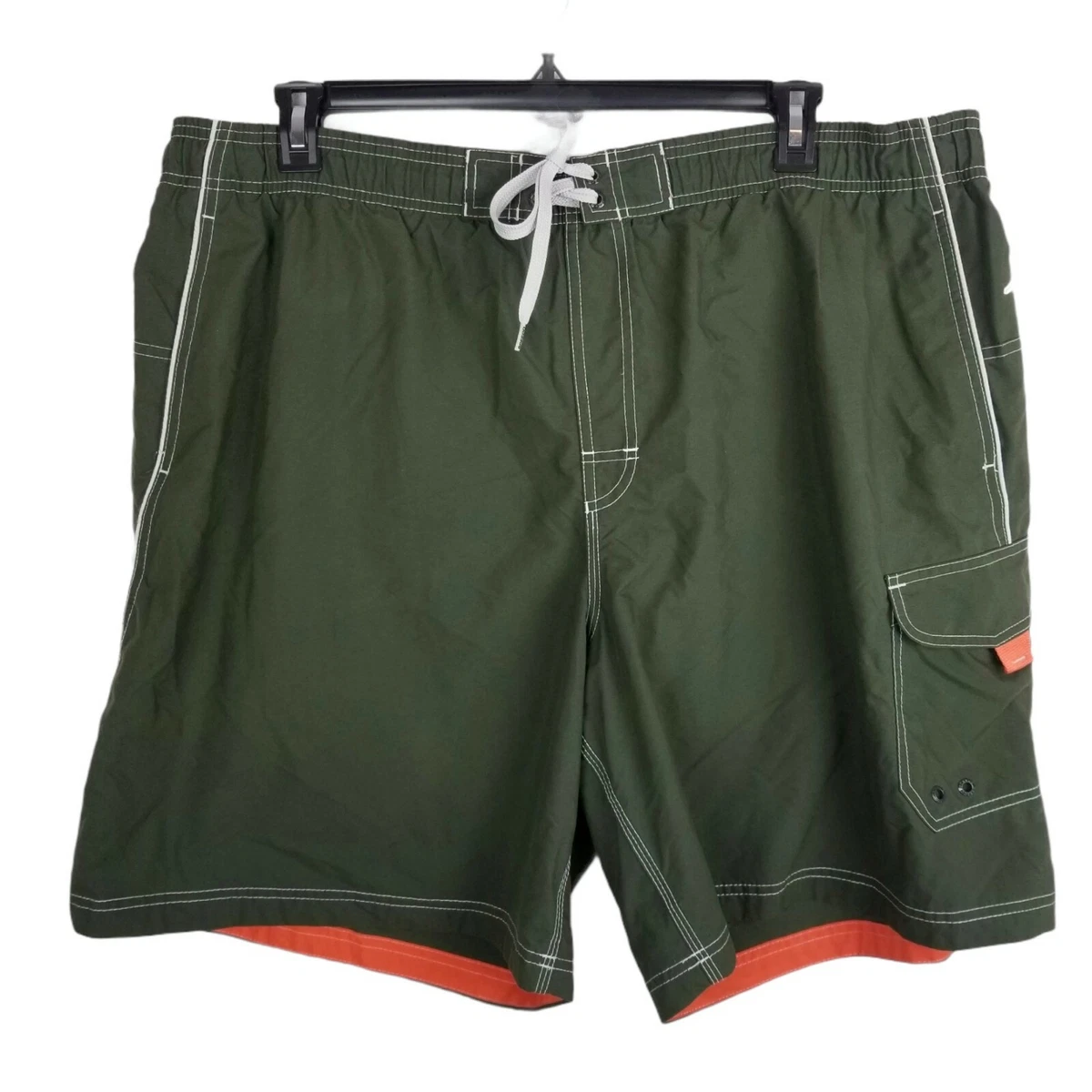 Olive green store swim trunks