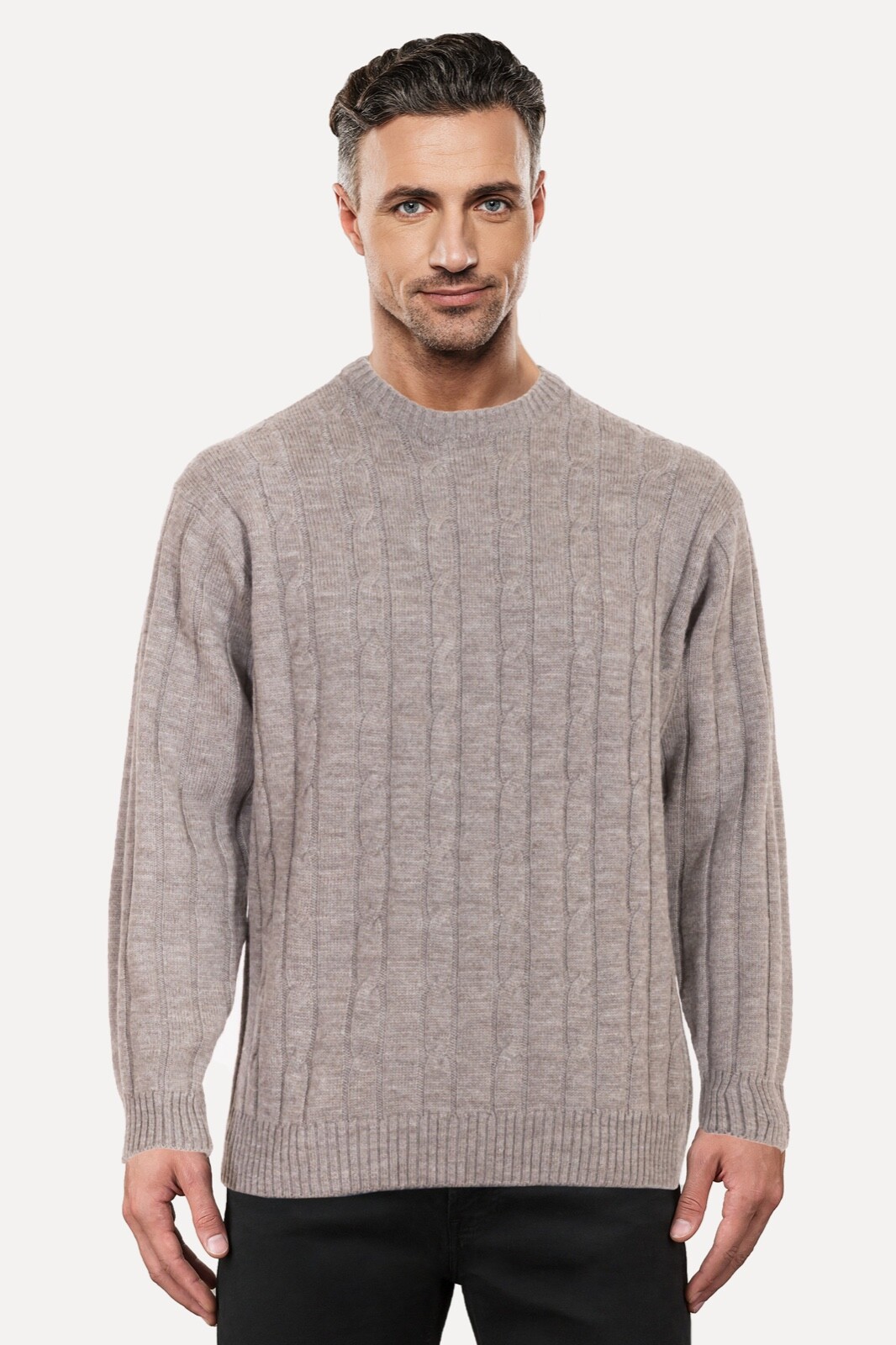 Ansett Pure Wool Cable Knit Jumper 