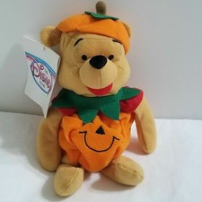 NEW Disney Beanies Plush PUMPKIN POOH Mini Bean Bag Original Tag Halloween