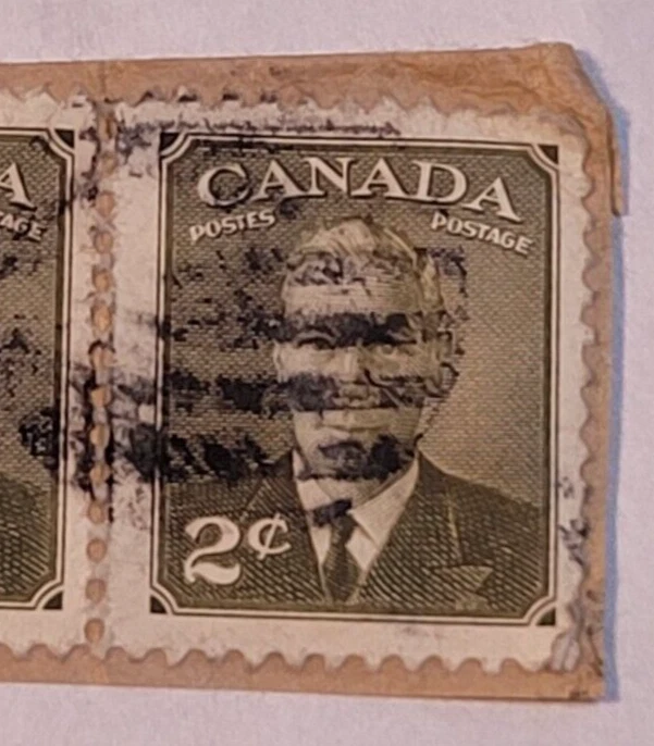 Canada Postage ~ King George ~ 2¢ Green Stamp (3) ~ Posted/Used ~ c.1950 - Image 4 of 4