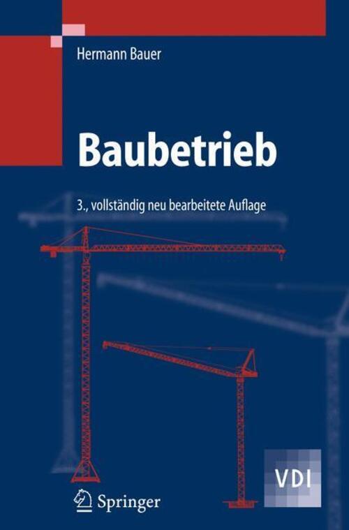 Thumbnail - Baubetrieb Hermann Bauer Taschenbuch Vdi-buch Paperback Xvi Deutsch